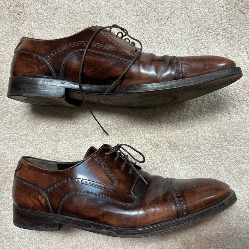 Ferragamo Men's Cap Toe Shoe Sz 12